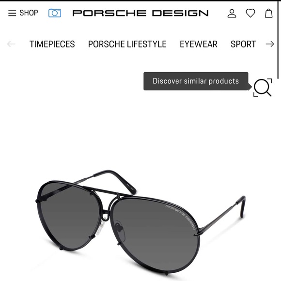 Porsche Men's Titanium Interchangeable-Lens Aviator Sunglasses - Picture 2 of 5